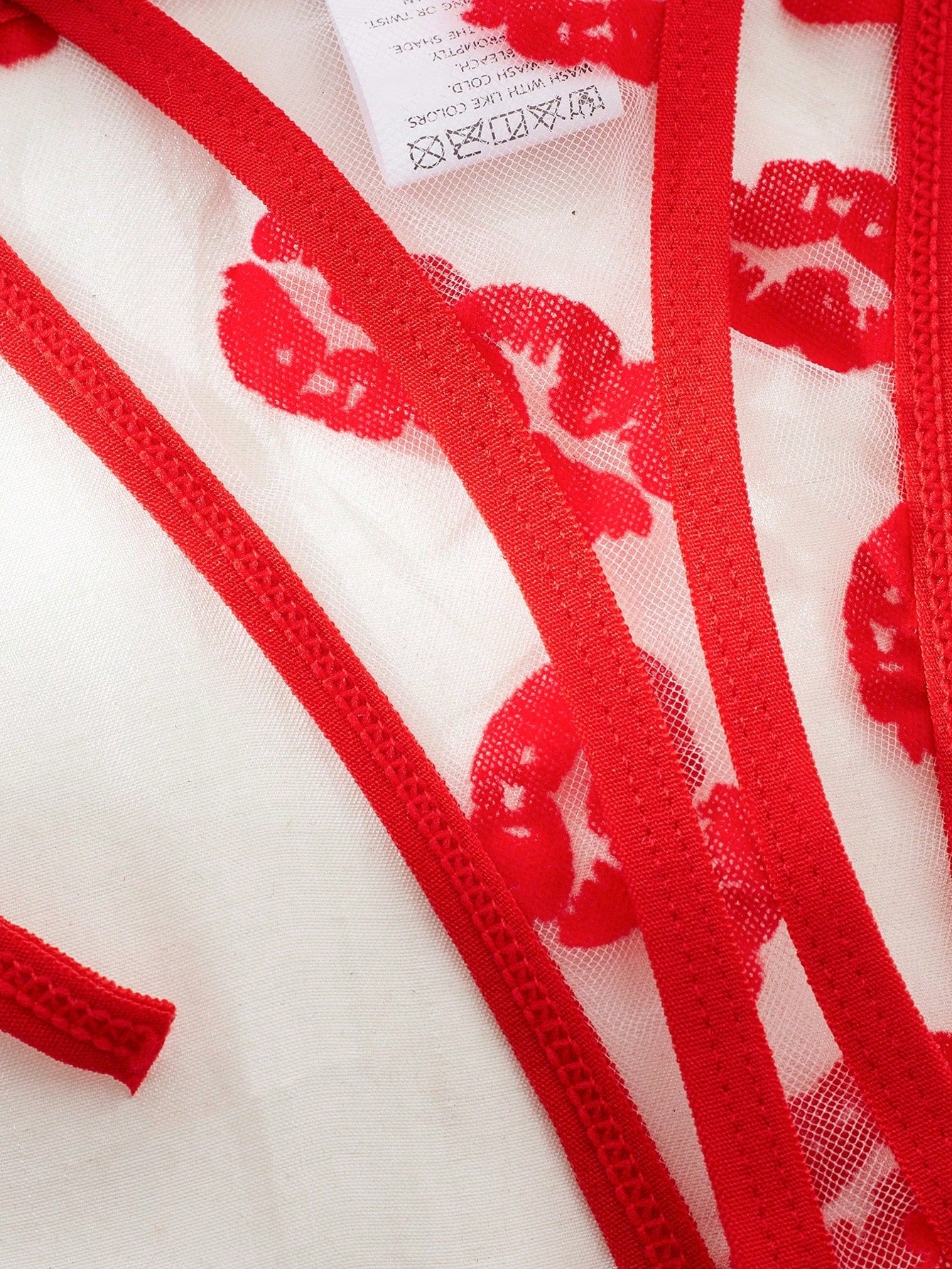Women’s Lip Print Pattern Outfit Set