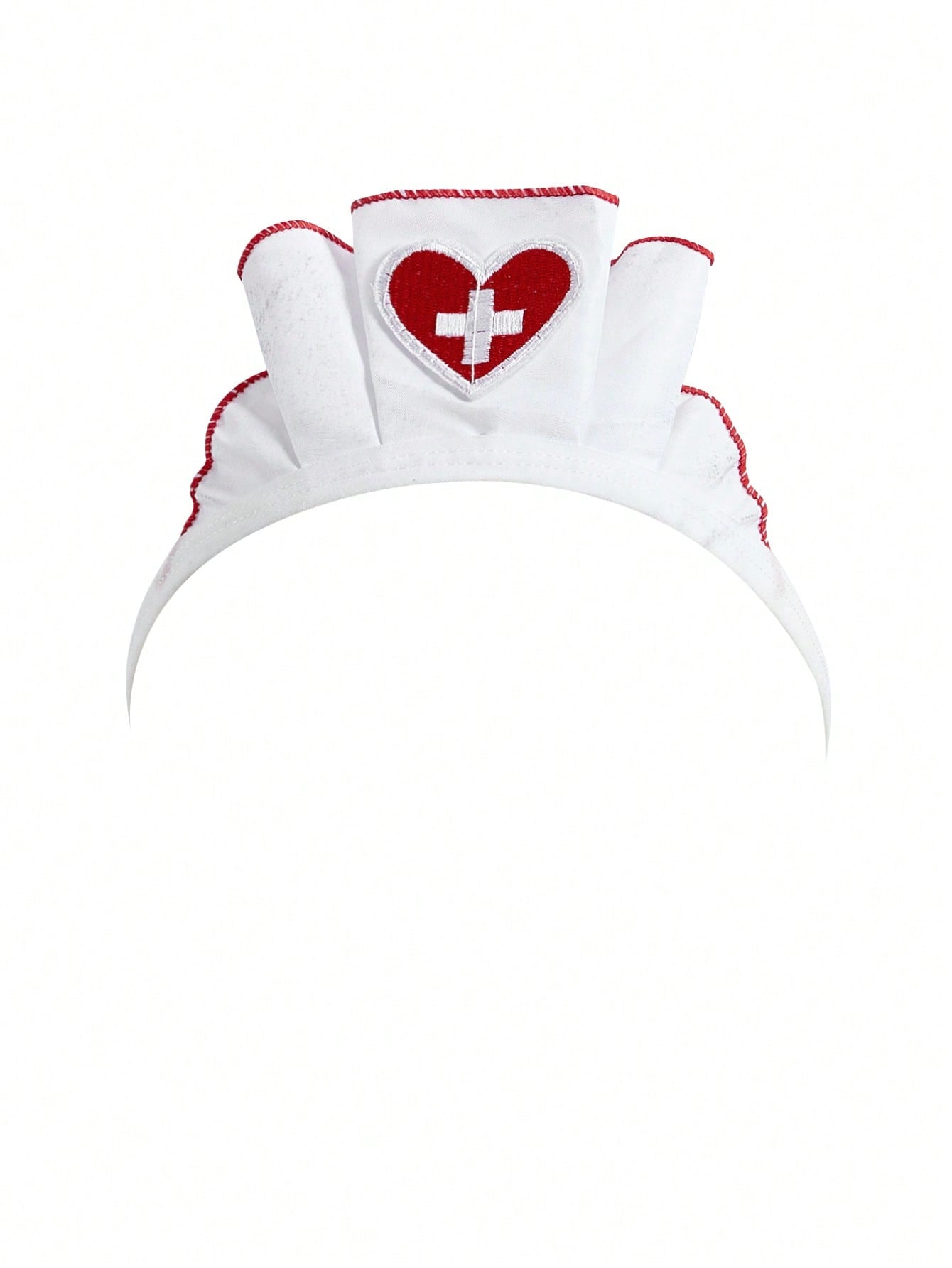 6pcs Sexy Nurse Cosplay Costume, Red & White Women Lingerie Outfit, Rave