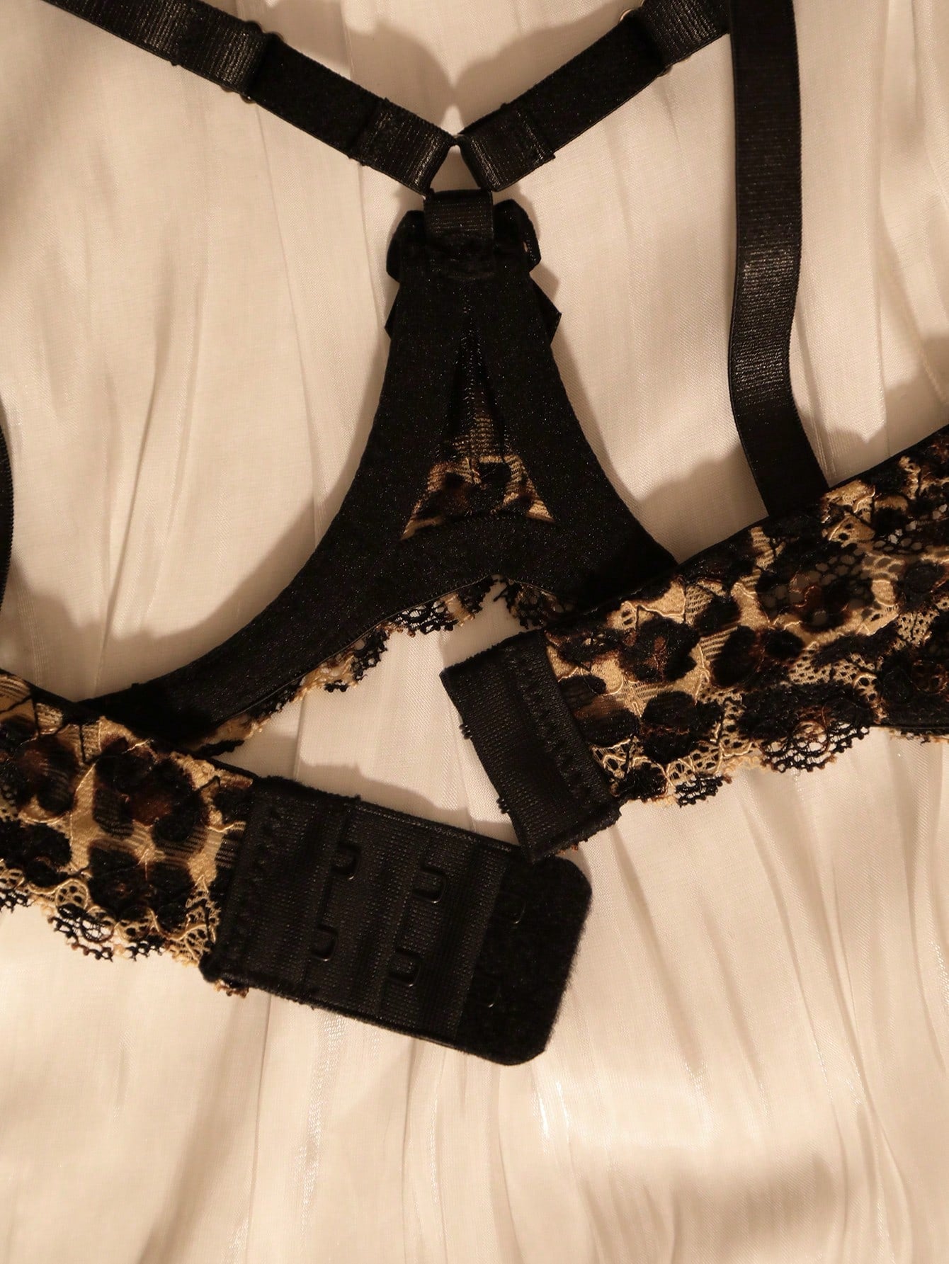 Women’s Leopard Print Patchwork Apparel Set