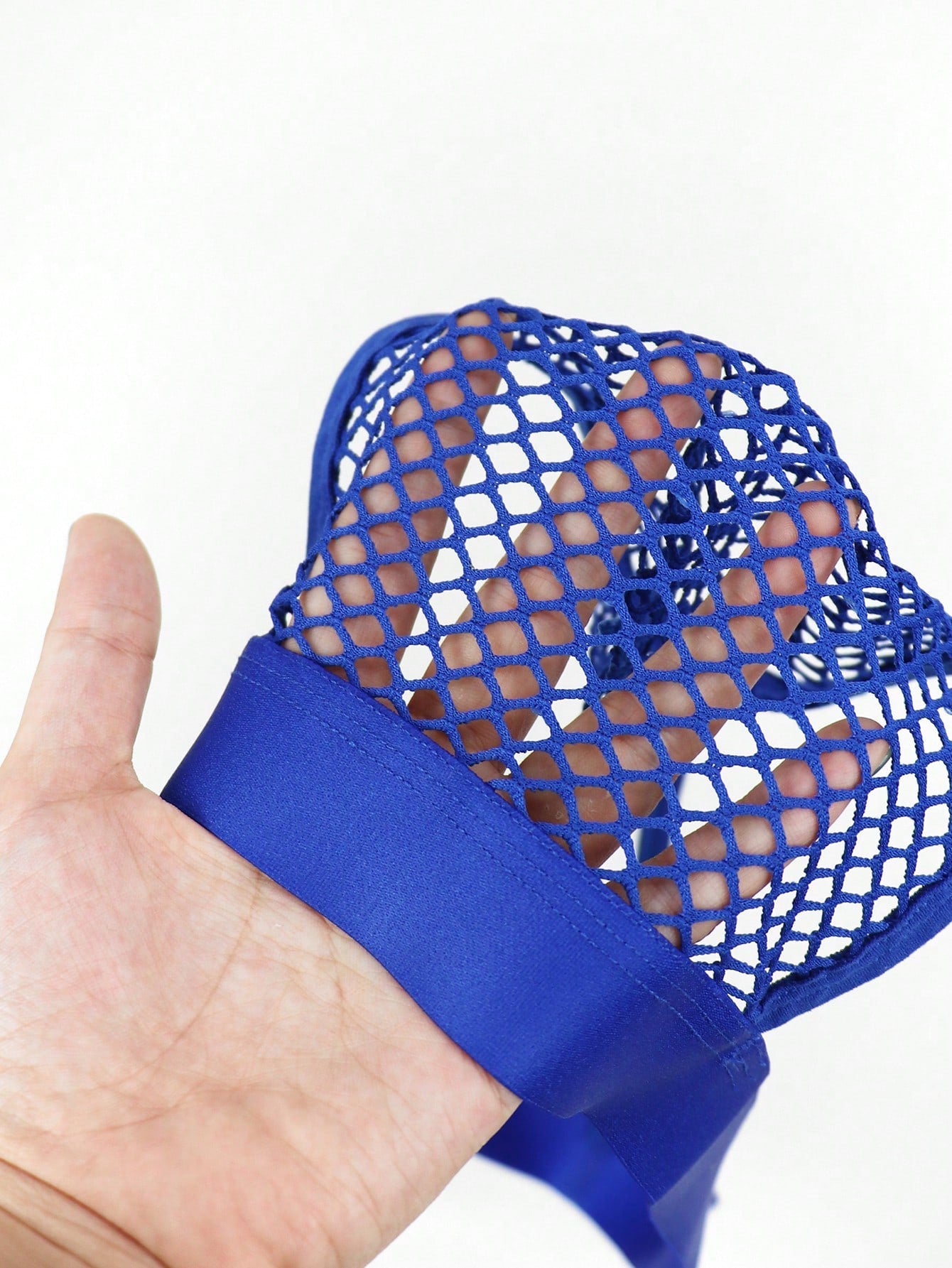 Men’s Breathable Mesh Shorts In Blue With Cutout Detail