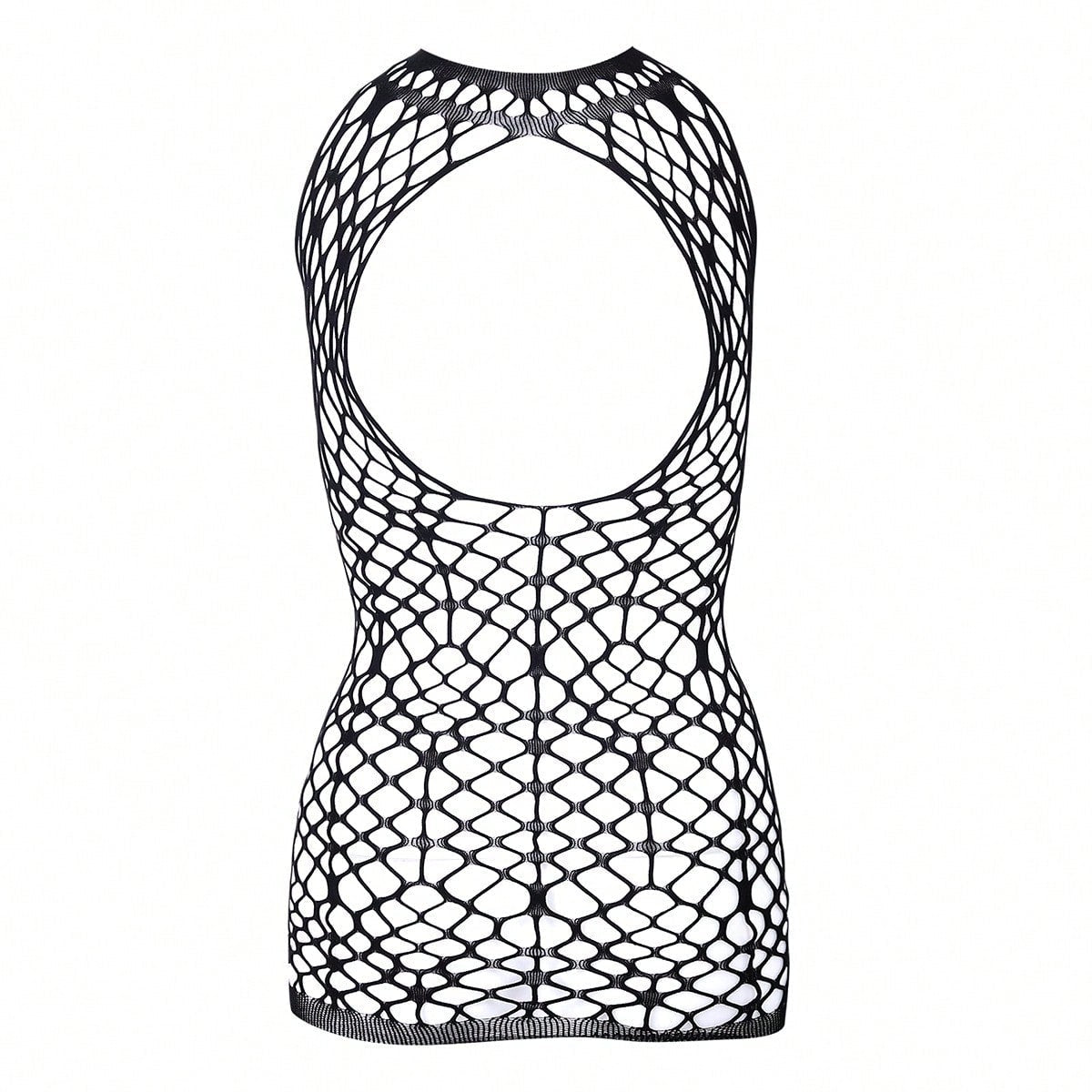 Fishnet Mesh Camisole Slip Dress Lace Jumpsuit