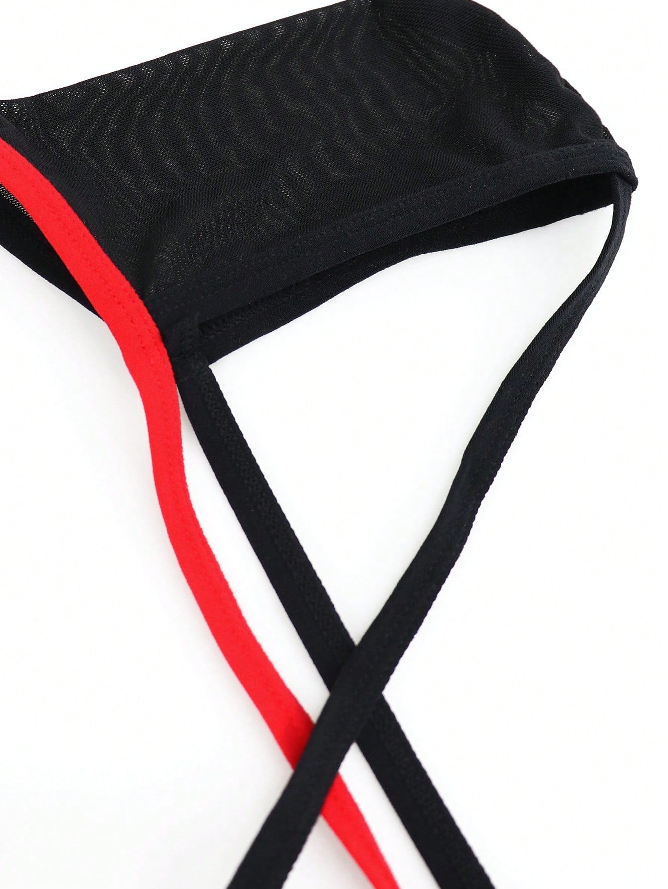 Men's Black Casual Shorts With Contrast Trim And Breathable Stretch Fabric