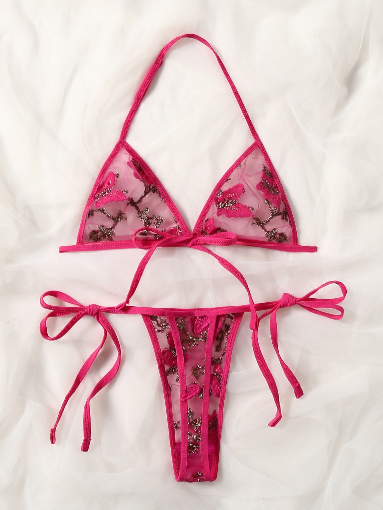 Women’s Butterfly Embroidered Outfit Set